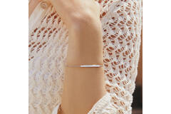  Voque Maven - Schakelarmbanden - Zilver / Gerodineerd - Kristal - 18,5cm